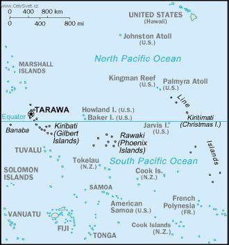 Foto: Kiribati-politick� mapa