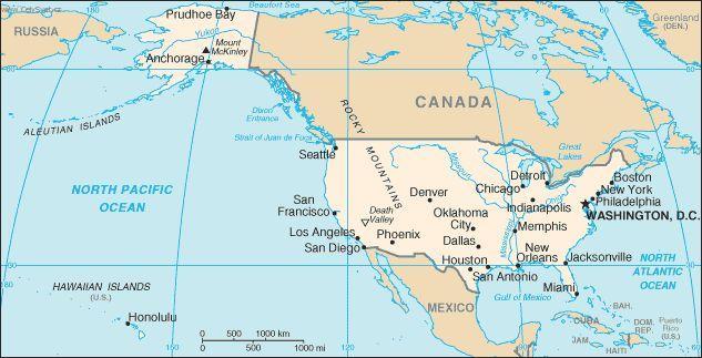 Foto: USA-politick� mapa